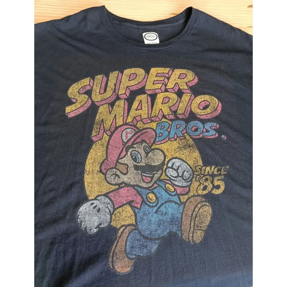 Super Mario Bros Since '85 Vintage Poster Tshirt Sz Big Tall 5XL